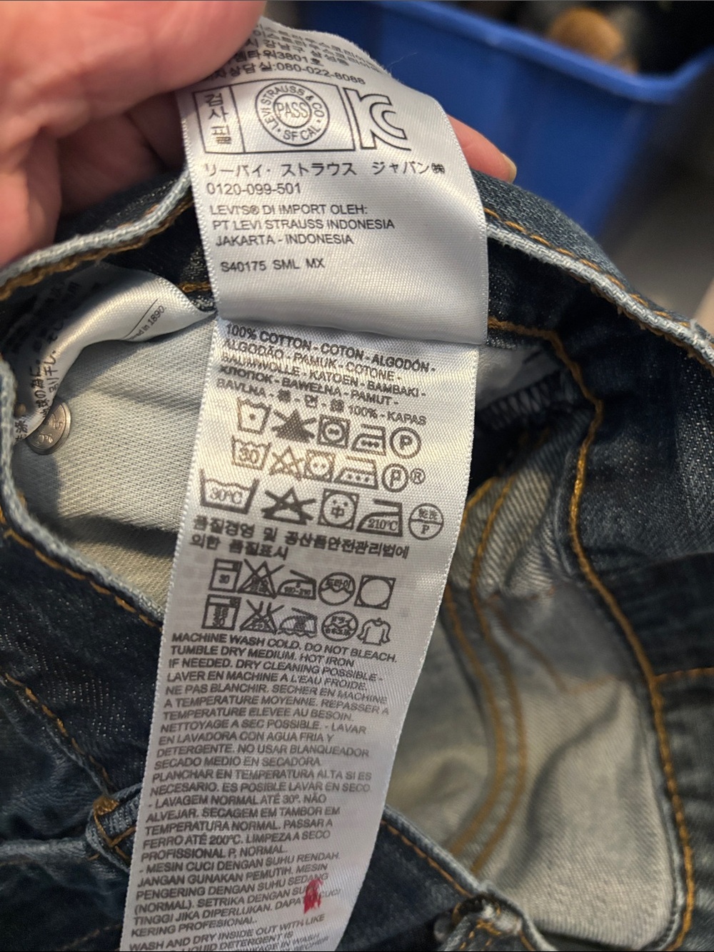 Levi's Straight-Leg Jeans in Dark Blue Wash 33x32 - Picture 8 of 8